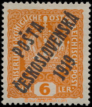 190586 -  Pof.35a, Crown 6h orange with BLACK Opt, type II.; well cen