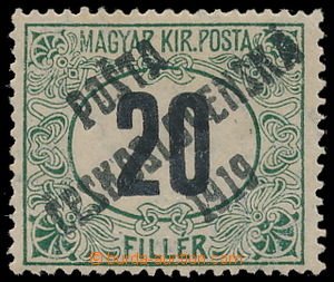 190598 -  UNISSUED  Black numerals 20f green / black, wmk Pz, overpri