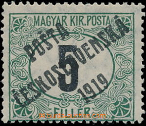 190605 -  Pof.128Pz, Černé číslice 5f zelená / černá, HZ 15, p