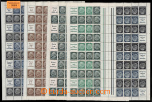 190616 - 1939 sestava 7ks celých archů se soutisky pro známkové s
