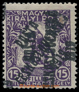 190623 -  Pof.97Pd+Ob, 15f violet, DOUBLE overprint, from that 1x nor