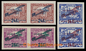 190634 -  Pof.L1-L3, I. provisional air mail stmp., complete set in p