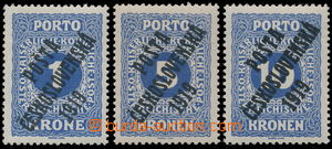 190640 -  Pof.80-82, Malé číslice 1K-10K, kompletní série, všec