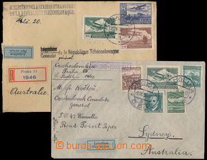 190677 - 1936 PRAHA - SYDNEY, sestava 2ks Let-dopisů zaslaných do A