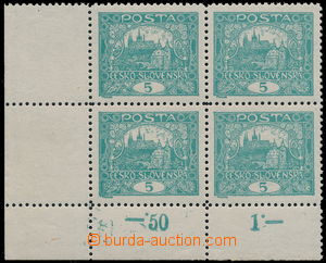 190683 -  Pof.4D STs, 5h modrozelená, levý dolní rohový 4-blok s 