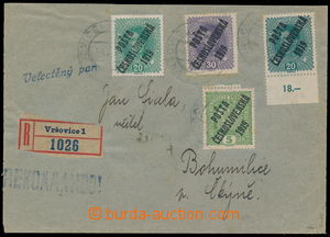 190699 - 1920 filatelisticky ovlivněný R-dopis vyfr. zn. PĆ 1919, 