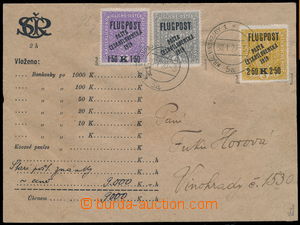 190704 - 1920 cenné psaní vyfr. kompletní sérií leteckých znám