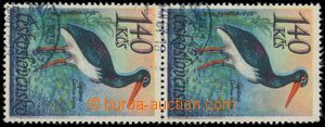 190717 - 1967 Pof.1592 VV, Vodní ptactvo 1,40 Kčs, svislá raz. 2-p