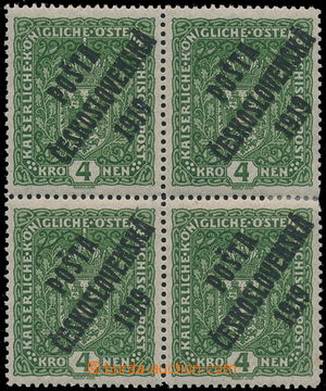190718 -  Pof.50Ia ST, Znak 4K tmavě zelená, 4-blok, 2x spojené ty