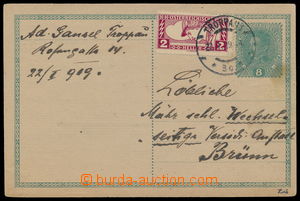 190792 - 1919 CPŘ3, rakouská souběžná dopisnice 8h Karel dofr. r