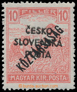 190861 - 1918 Žilina issue (Šrobár's overprint), Reaper 10f rose w