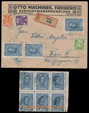 190978 -  firemní R-dopis do Vídně vyfr. svislou 2-páskou se spoj