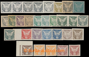 190983 - 1918 selection of 30 pcs of, contains 11 plate proofs, from 