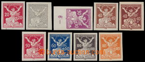 190984 -  Pof.151N-160N, selection of 9 imperforated stamps, value 40