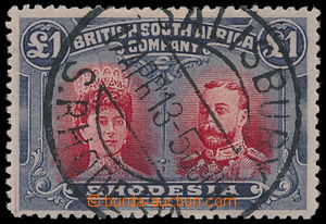 190994 - 1910-1913 SG.166, Double Head £1 rose-scarlet / bluish 