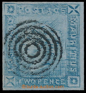 191023 - 1859 SG.39, Viktorie 2P modrá Lapirot, worn impression, cel