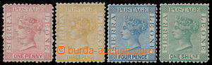 191047 - 1872 SG.7-10, Viktorie 1P-1Sh, průsvitka sideways; kompletn