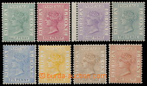 191048 - 1884 SG.27-34, Viktorie 1/2P-1Sh; kompletní série, průsvi