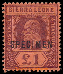 191052 - 1903 SG.85s, Edward VII. £1 purple / red, SPECIMEN; cat