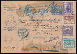 191086 - 1919 CPP13, Hradčany 10h, kompletní celinová mezinárodn