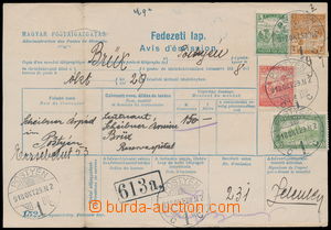 191122 - 1918 whole Hungarian international telegraph credit note for