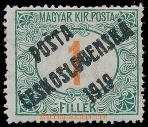 191138 -  Pof.131, Red numerals 1f, type II., well centered; exp. by 