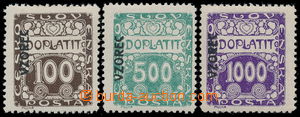 191142 - 1919 Pof.DL9vz, DL12vz a DL13vz, Ornament 100h, 500h a 1000h