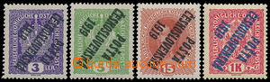 191149 -  Pof.33Pp, 34Pp, 38Pp and 47Pp, values 3h, 5h, Charles 15h (