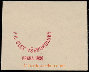 191154 - 1926 PLATE PROOF  plate proof added-print VIII. Sokol festiv
