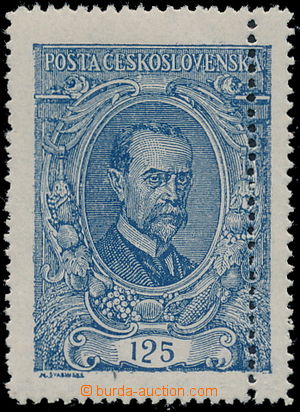 191199 -  Pof.140 plate variety, 125h blue, type II., with plate flaw