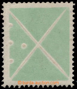 191214 - 1858 Ondřejský kříž malý z archu 3Kr II. typ, modrozel