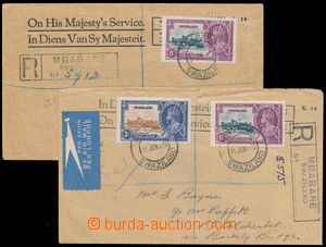 191277 - 1935 2x těžší R-dopis do Anglie s SG.24, Silver Jubilee 