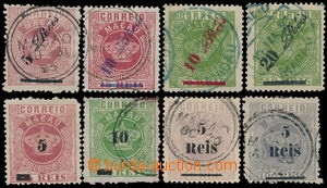 191279 - 1885-1887 Sc.17-20, 22-23, 25a(2x), sestava 8 přetiskových