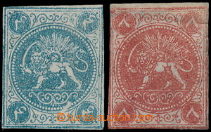 191305 - 1870 Sc.3, 4, Lev 4Ch modrozelená a 8Ch červená; bezvadn