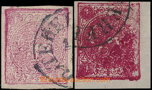 191310 - 1876 Sc.3, Persifila 26, 26i, 2x Lev 1Kr karmínově růžov