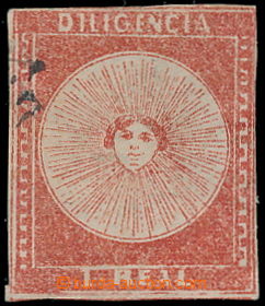 191319 - 1856 Sc.3, Uruguayské slunce 1 Real červeno-oranžová (ve