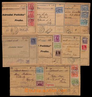 191356 - 1918-1919 comp. 8 pcs of larger parts various money postal o