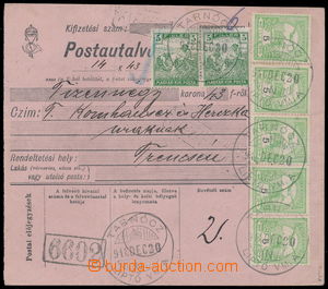 191407 - 1918 TURUL  larger part Hungarian post. dispatch-note franke