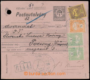 191408 - 1919 TURUL  larger part Hungarian post. dispatch-note comple