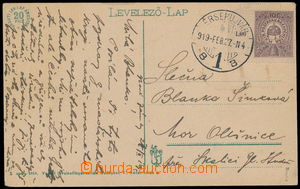 191424 - 1919 POŠTOVNÍ SPOŘITELNA  pohlednice vyfr. souběžnou uh