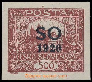 191435 -  Pof.SO22a IIr, 500h hnědá, černý přetisk, rámečkový