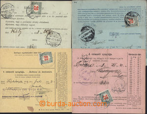 191471 - 1918-1919 POSTAGE-DUE ČERVENÉ ČÍSLICE  comp. 4 pcs of va