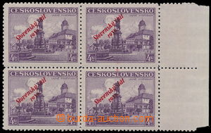 191507 - 1939 Alb.20 SOP, Poděbrady 4Kč fialová, krajový 4-blok s