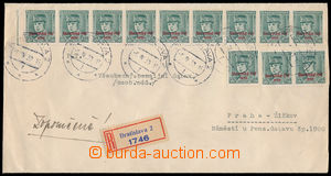 191519 - 1939 R-dopis nad 20g adresovaný do Prahy, s 12-násobnou fr