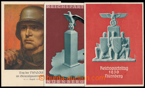 191523 - 1936-1941 sestava 3ks nacistických pohlednic, 2x Reichspart