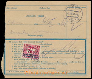 191529 - 1941 parcel card without L cut with printed revenue 50h, upr