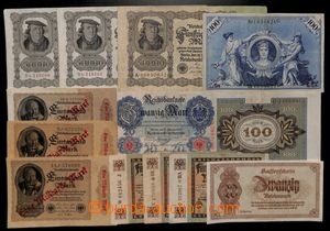 191537 - 1904-1945 NĚMECKO  sestava 46ks bankovek různých vydání