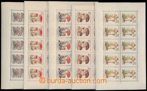 191555 - 1958 Pof.PL1018-1022, Mushrooms; complete set; viewing of qu