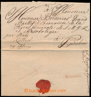 191619 - 1768 CZECH LANDS/ 2x heavier letter (to 1Loth), from castle 