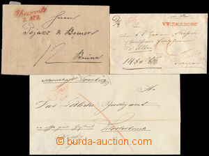 191630 - cca 1810-1849 RAKOUSKO/  3 dopisy s červenými razítky - V